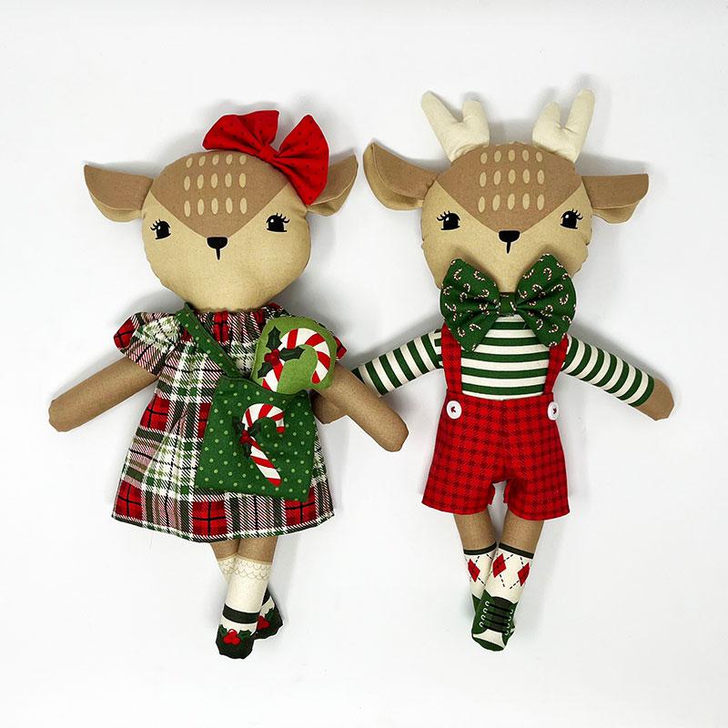 Holiday Cheer Reindeer Stuffies Panel by Stacy Iest Hsu for Moda Fabrics