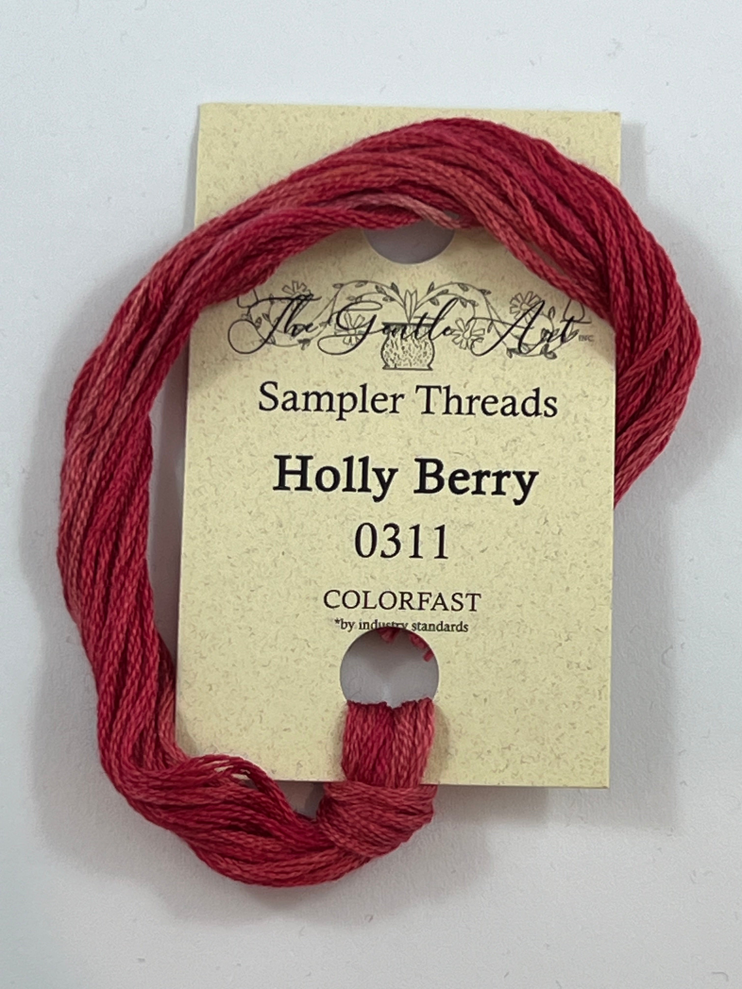 Holly Berry 0311 The Gentle Art Sampler Thread 6 Stranded Hand Dyed Em ...