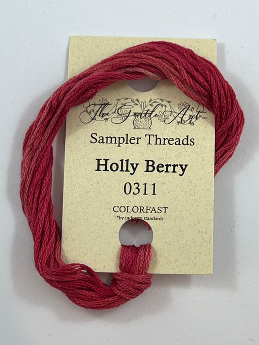 Holly Berry 0311 The Gentle Art Sampler Thread 6 Stranded Hand Dyed Embroidery Floss