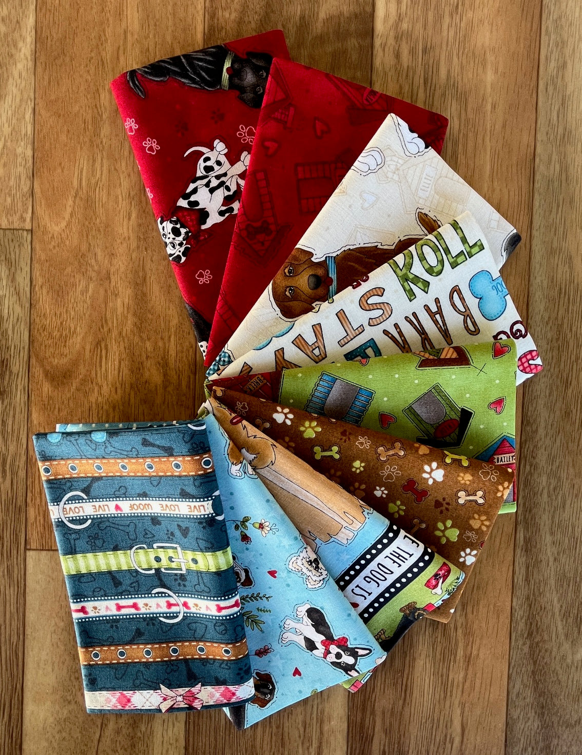Home is Where the Dog is II Fat Eighth Bundle Henry Glass Fabrics
