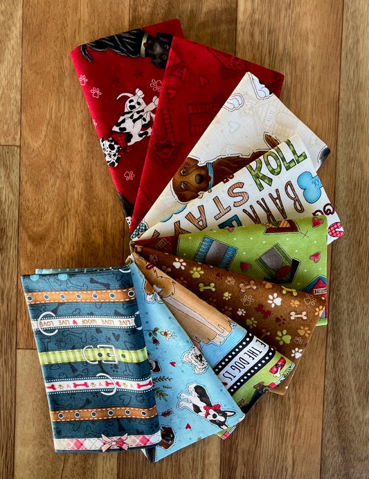 Home is Where the Dog is II Fat Eighth Bundle Henry Glass Fabrics