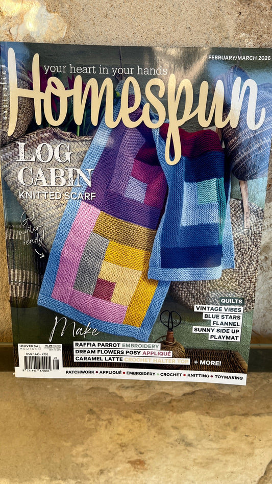 Homespun Magazine February March 2026 Edition by Universal Publishing