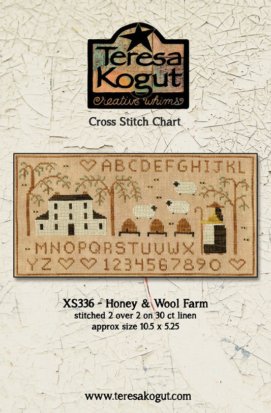 Honey and Wool Farm Cross stitch pattern by Teresa Kogut