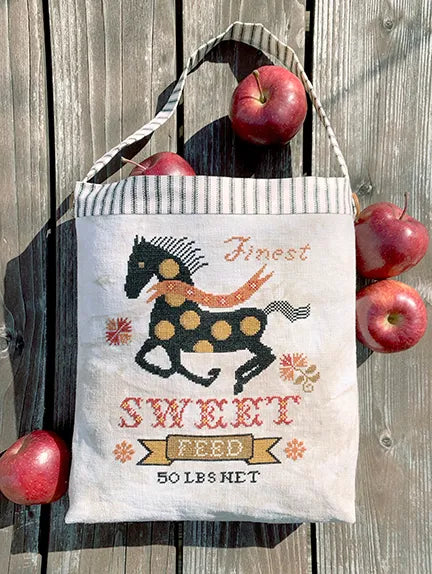 Horse Feed Sack Cross Stitch Pattern by Carriage House Samplings