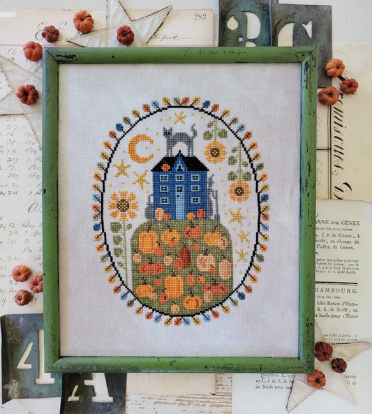 House on Pumpkin Hill Cross Stitch Pattern Hello from Liz Mathews