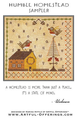 Humble Homestead Sampler Cross Stitch Pattern by Artful Offerings