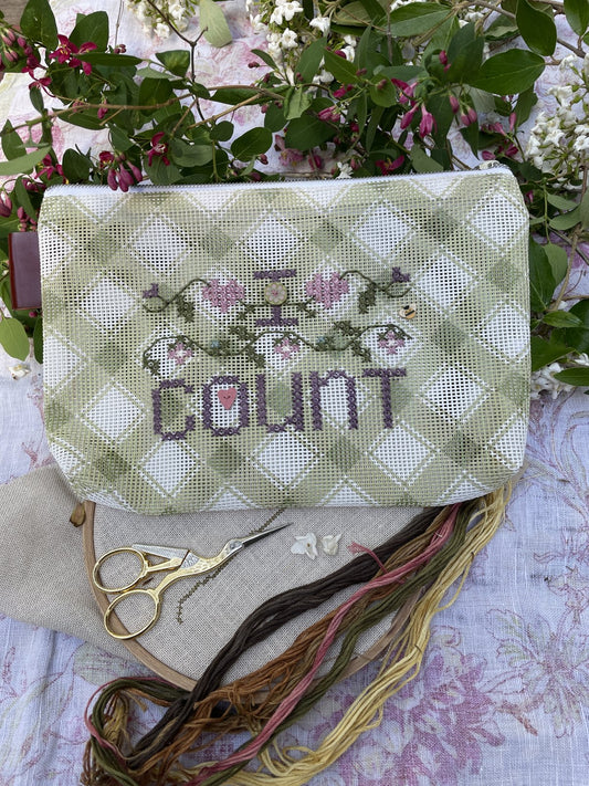 I Count Mini Bag cross-stitch pattern by Shepherds Bush