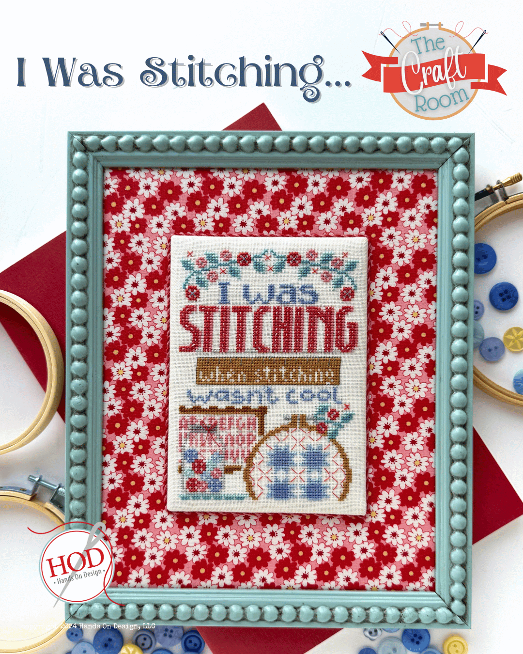 I Was Stitching Cross Stitch Pattern by Hands on Design