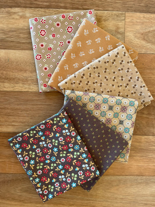 Mercantile Browns Fat Quarter Bundle by Lori Holt