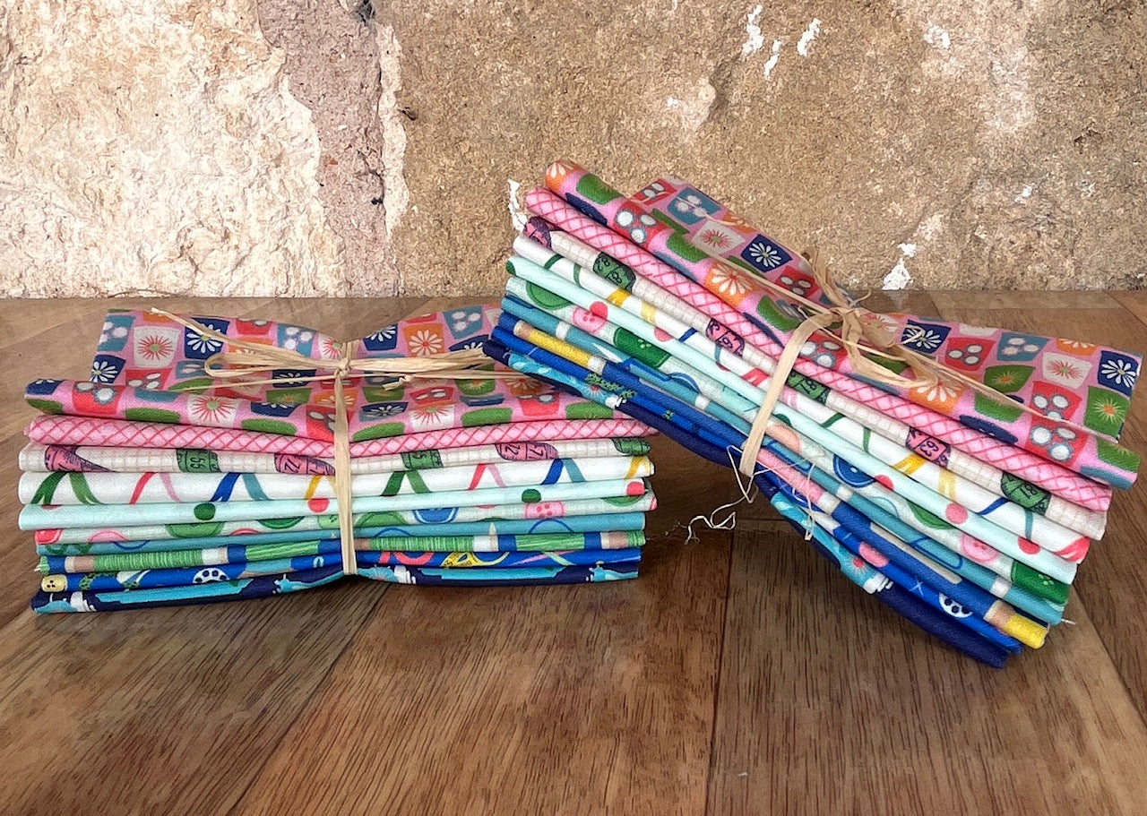 Color Stitch Fat Eighth Bundle by Rebecca Jane Woolbright for Phoebe Fabrics