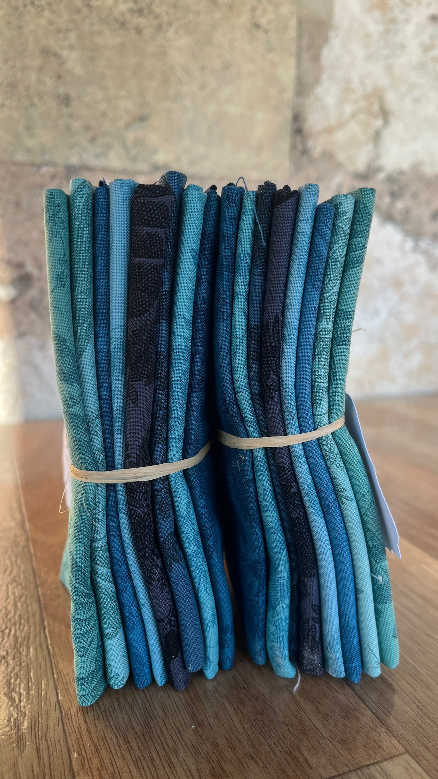 Vermont Blues Fat Eighth Bundle by Laundry Basket Quilts for Andover Fabrics