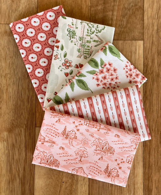 Heartland Pinks Fat Eighth Bundle by Judy Jarvi for Andover Fabrics