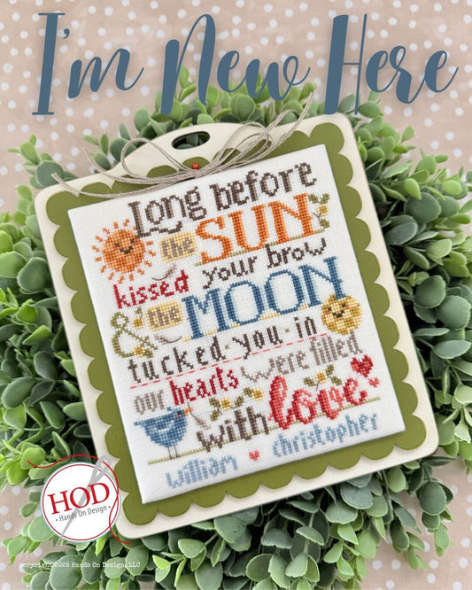 I'm New Here Cross Stitch Pattern by Hands on Design