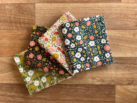 Imaginary Flowers Peppy Petals Fat Quarter Bundle by Gingiber for Moda fabrics