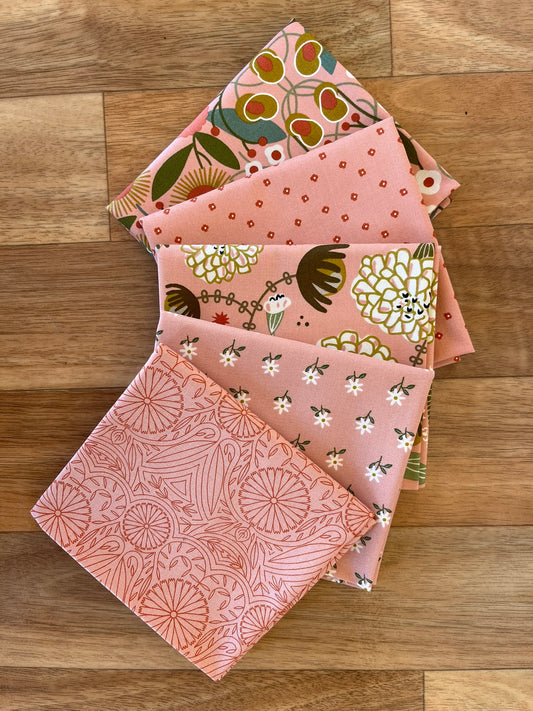 Imaginary Flowers Pinks Fat Quarter Bundle by Gingiber for Moda fabrics