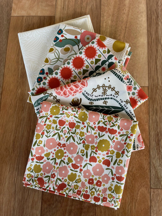 Imaginary Flowers Whites Fat Quarter Bundle by Gingiber for Moda fabrics