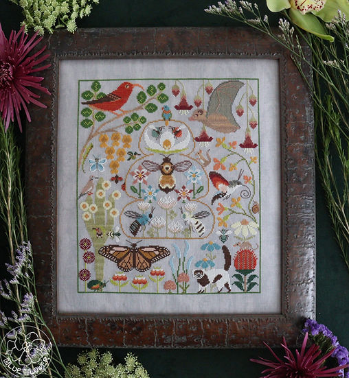 In Praise of Pollinators Cross Stitch Pattern by The Blue Flower