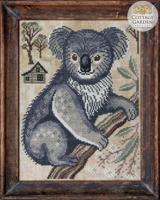 The Koala A Year in the Woods #3 Cross Stitch Pattern by Cottage Garden Samplings