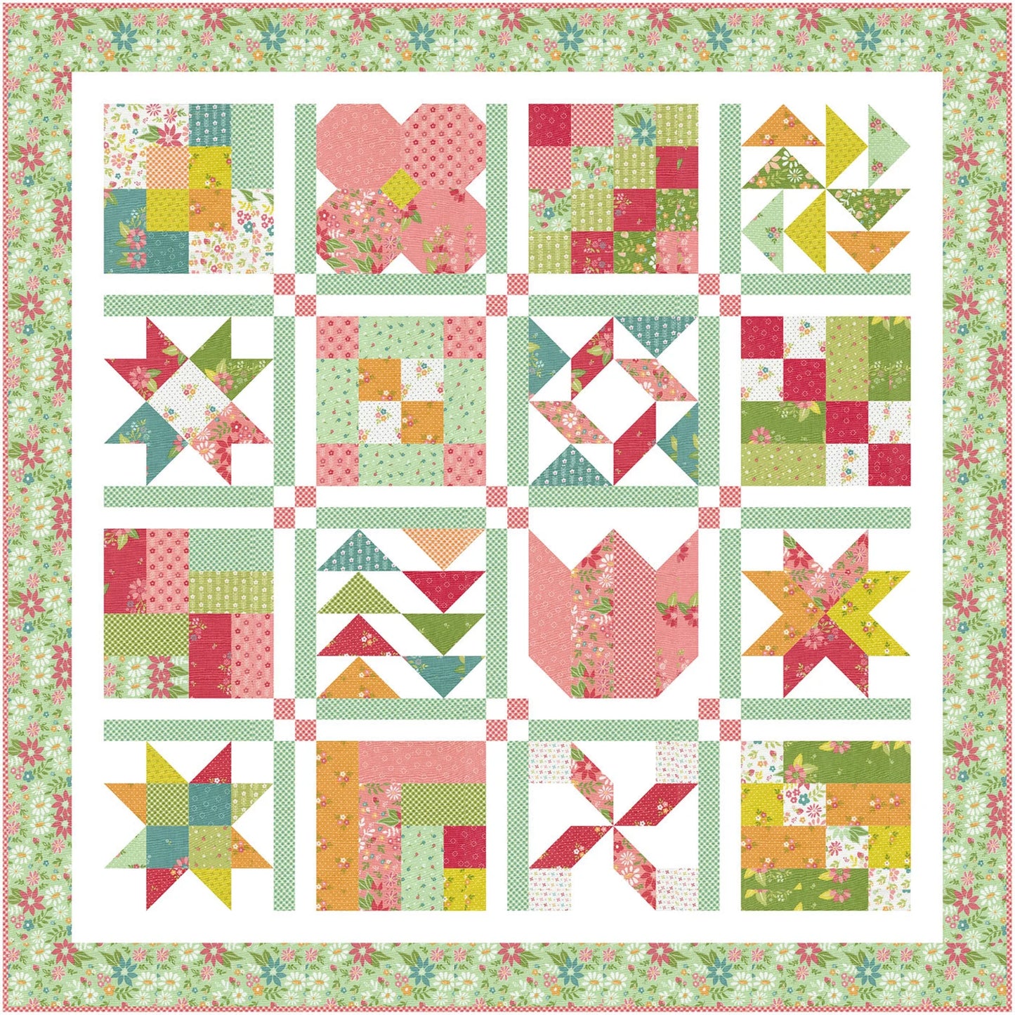 Jelly Roll Sampler Quilt Pattern by A Quilting Life