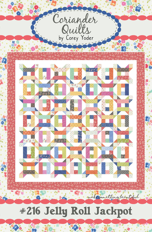 Jelly Roll Jackpot Quilt Pattern by Corey Yoder of Coriander Quilts