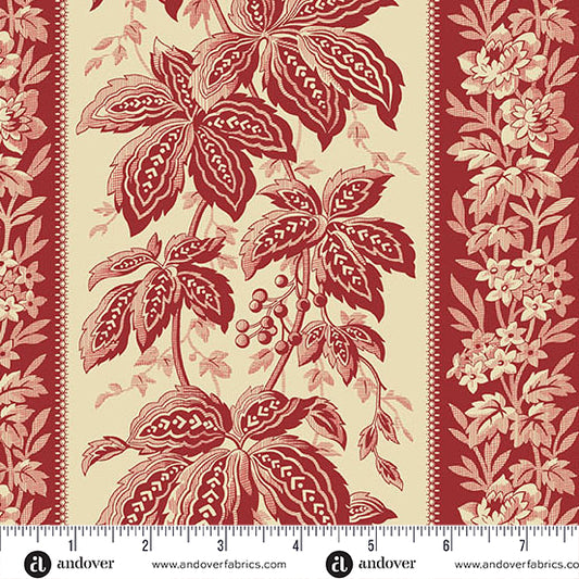 Jingle Bell Holiday Vine Cranberry A10344R by Laundry Basket Quilts for Andover (sold in 25cm increments)
