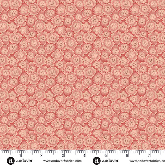 Jingle Bell Poinsettia Patch Pink A10355E by Laundry Basket Quilts for Andover (sold in 25cm increments)