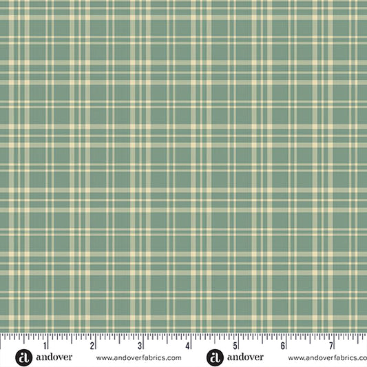 Jingle Bell Pyjama Plaid Blue A10356B by Laundry Basket Quilts for Andover (sold in 25cm increments)