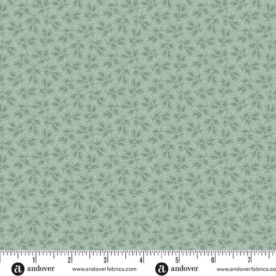 Jingle Bell Fallen Branch Vintage Blue A10360B by Laundry Basket Quilts for Andover (sold in 25cm increments)