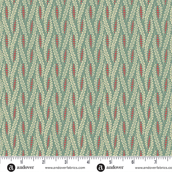 Jingle Bell Candy Vintage Blue A10361B by Laundry Basket Quilts for Andover (sold in 25cm increments)