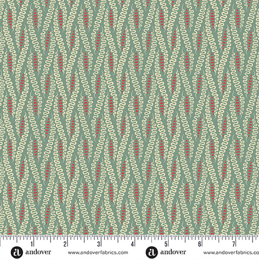Jingle Bell Candy Vintage Blue A10361B by Laundry Basket Quilts for Andover (sold in 25cm increments)