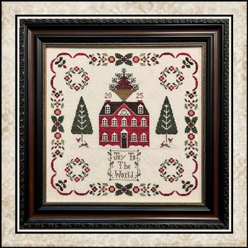 Joy to the World Cross Stitch Pattern Little House Needleworks
