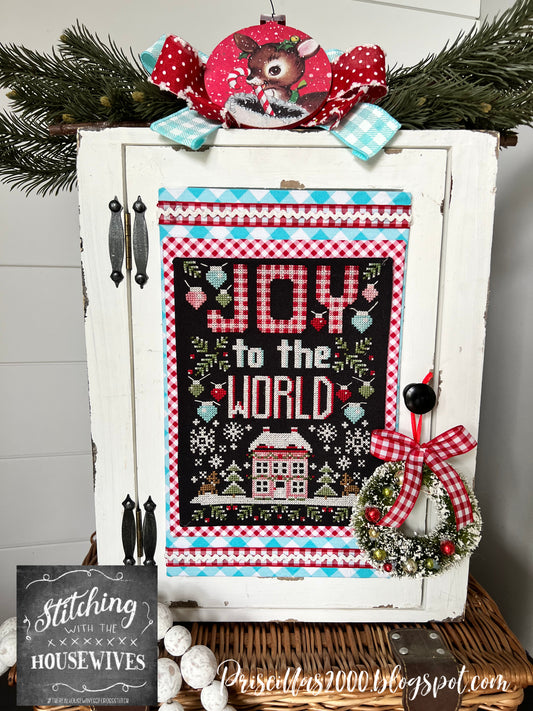 Joy To The World Cross Stitch Pattern Stitching with the Housewives