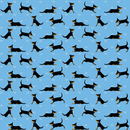 Kelpies on Blue by Red Tractor Designs (sold in 25cm increments)