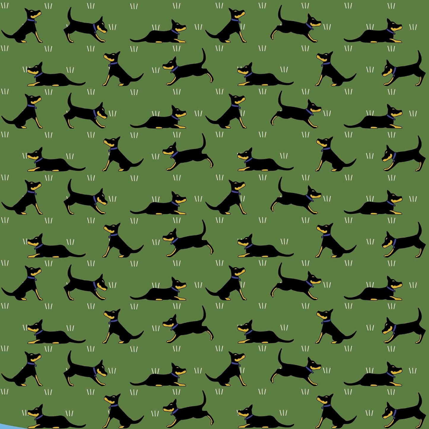 Kelpies on Green by Red Tractor Designs (sold in 25cm increments)
