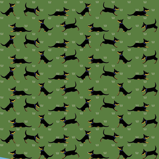 Kelpies on Green by Red Tractor Designs (sold in 25cm increments)