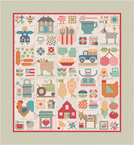 Farm Fresh Sew Along Quilt Kit featuring Farmers Daughter by Lori Holt