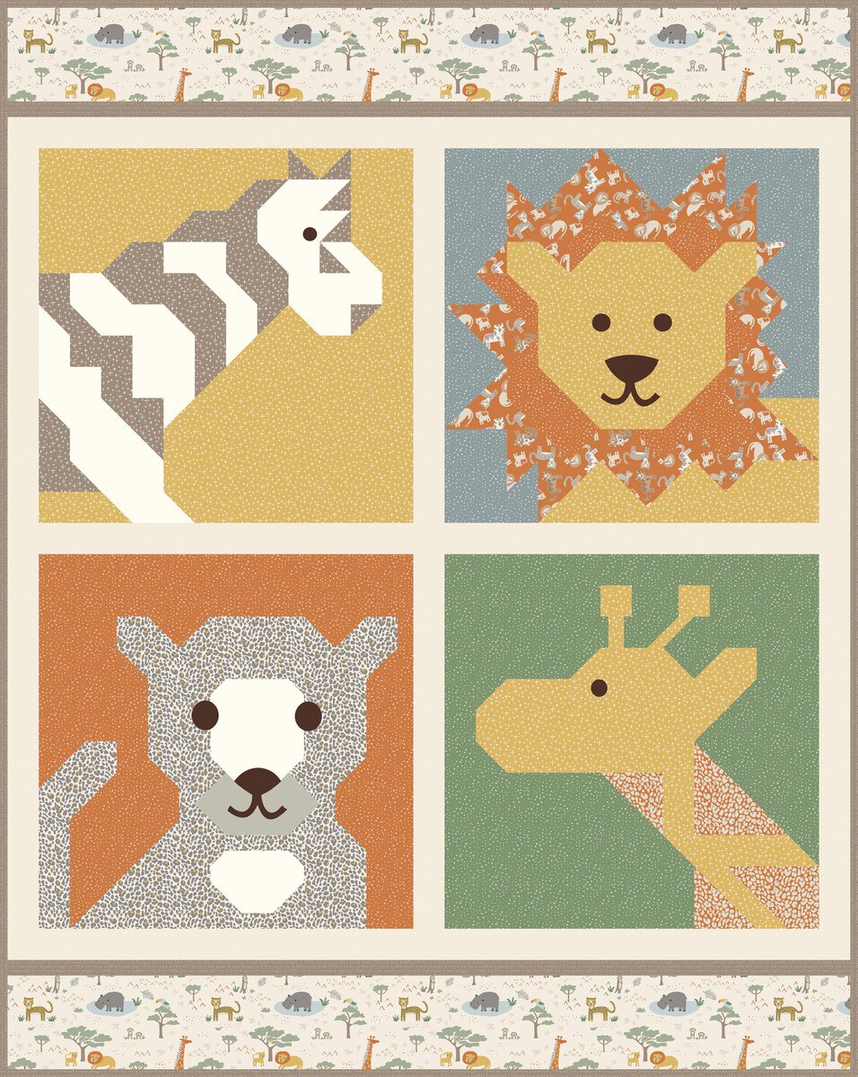 Leo & Savannah Safari on the Savannah Quilt Kit by Riley Blake