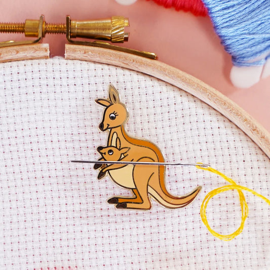Kangaroo Magnetic Needle Minder by Caterpillar Cross Stitch
