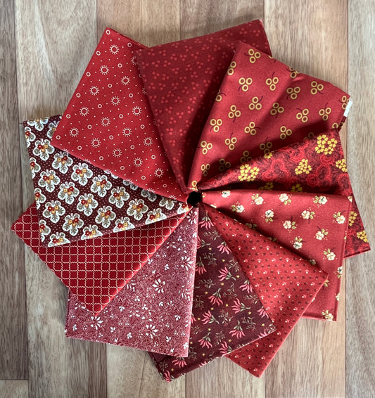 Kim Diehls Reds Fat Quarter Bundle