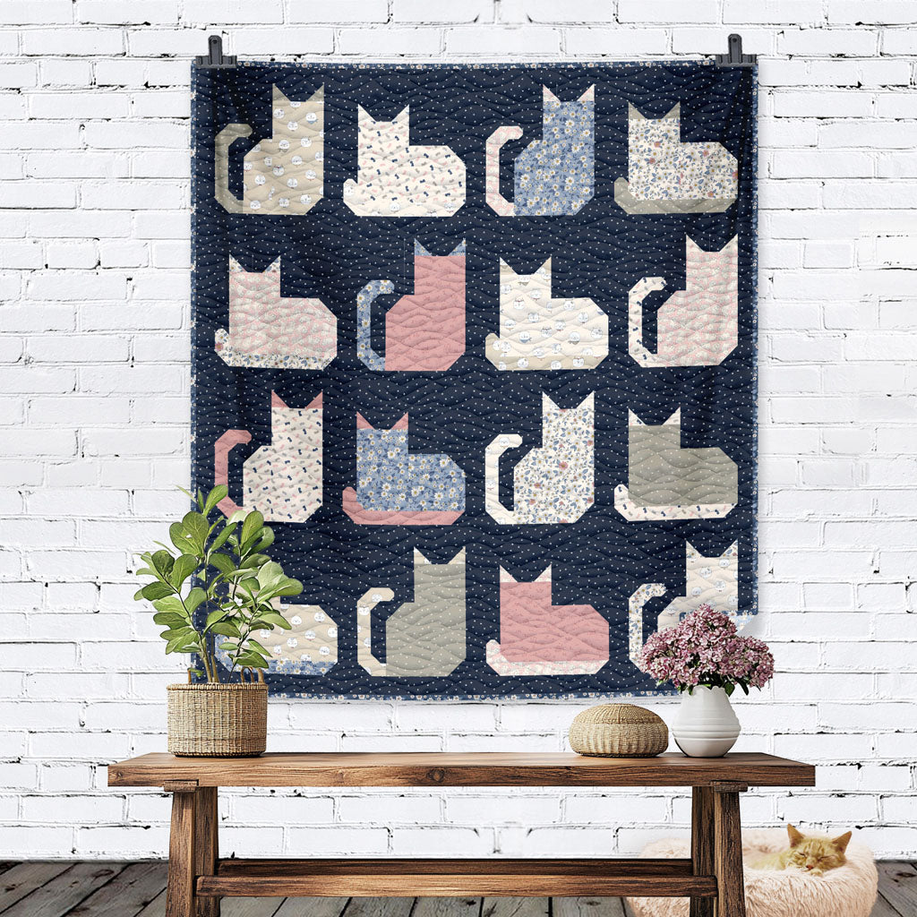 Kitty Cats Quilt Fabric Kit