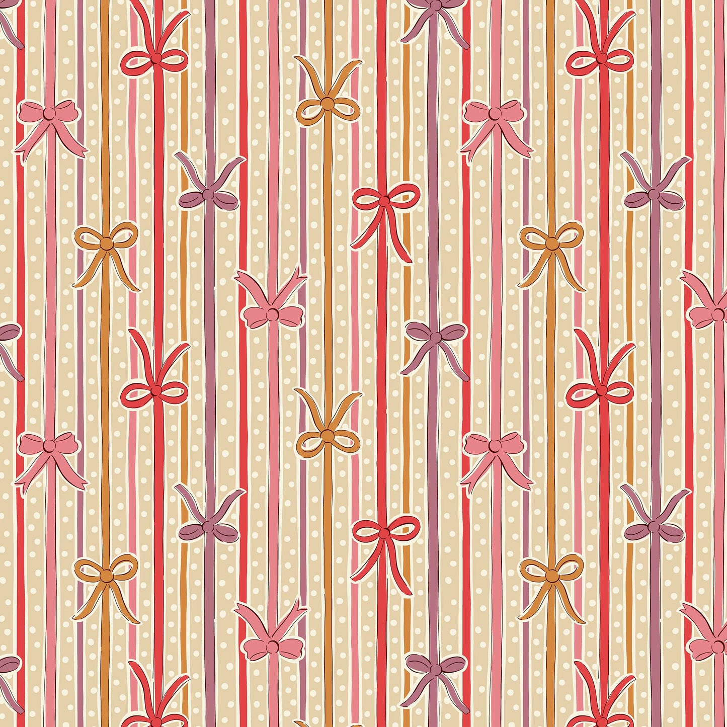 Festive Magic Ribbon Stripe LO1667521A by Liberty Fabrics (sold in 25cm increments)