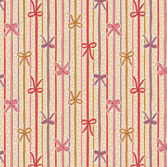 Festive Magic Ribbon Stripe LO1667521A by Liberty Fabrics (sold in 25cm increments)