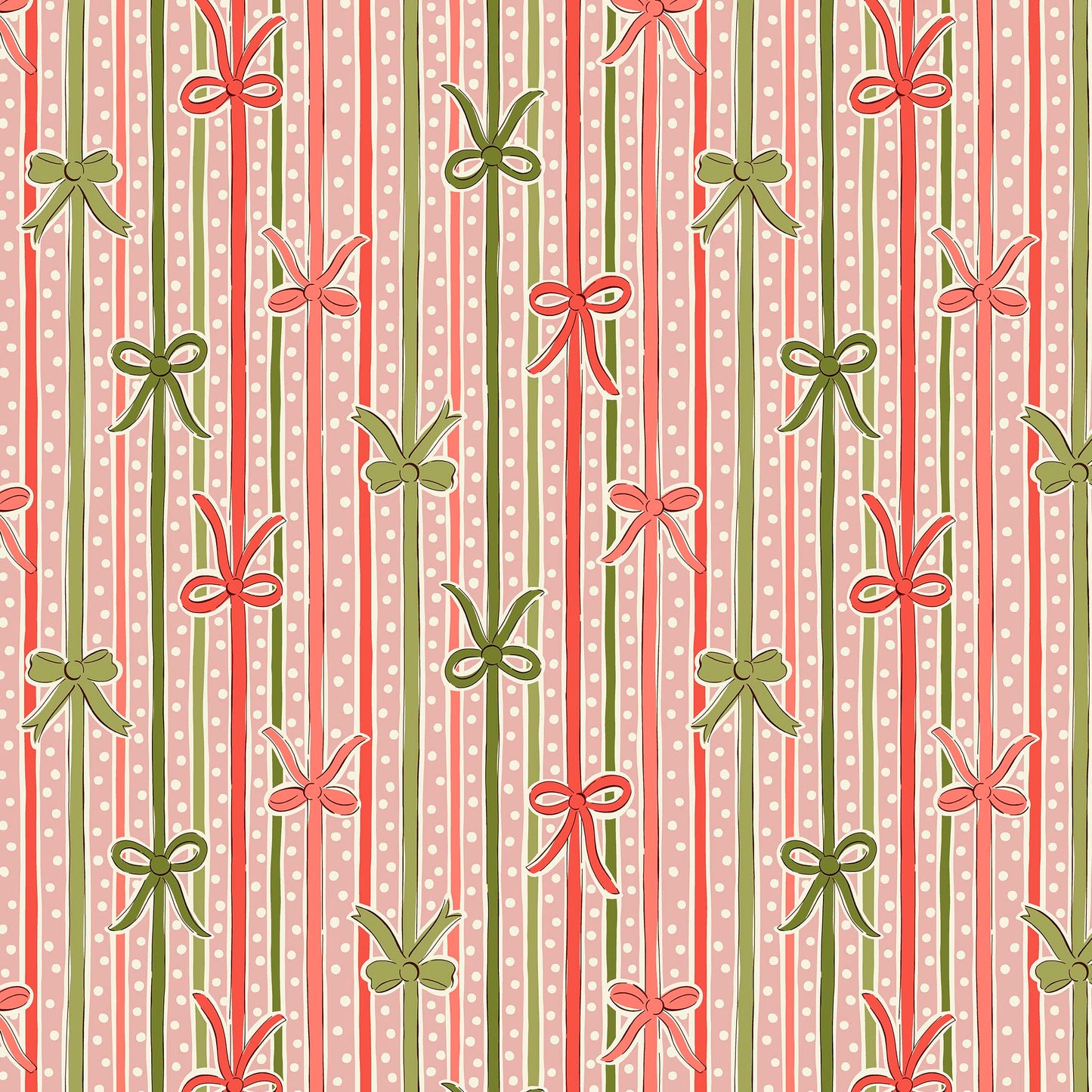 Festive Magic Ribbon Stripe LO1667521D by Liberty Fabrics (sold in 25cm increments)