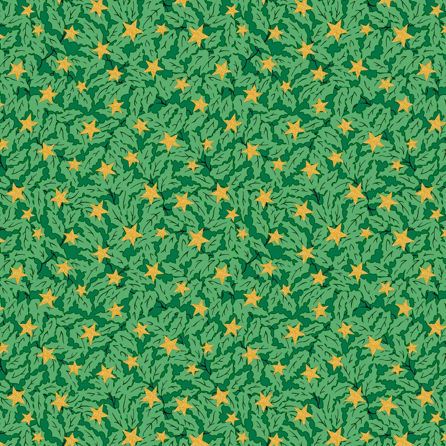 Festive Magic Metallic Holly Sparkle LO166MT7520C by Liberty Fabrics (sold in 25cm increments)