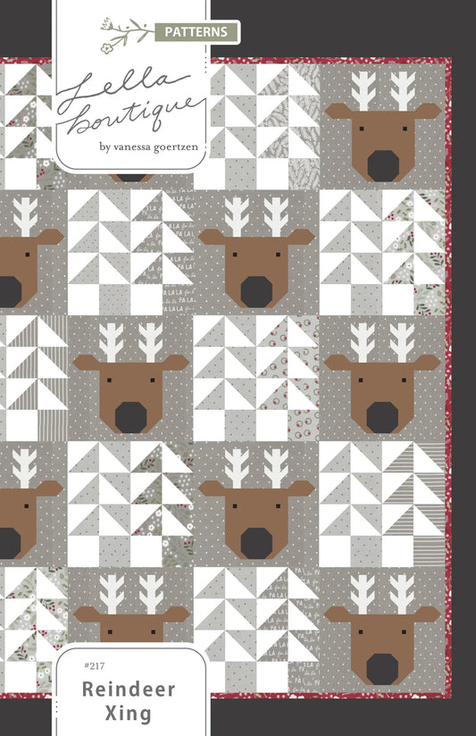 Reindeer Xing Quilt Pattern Lella Boutique