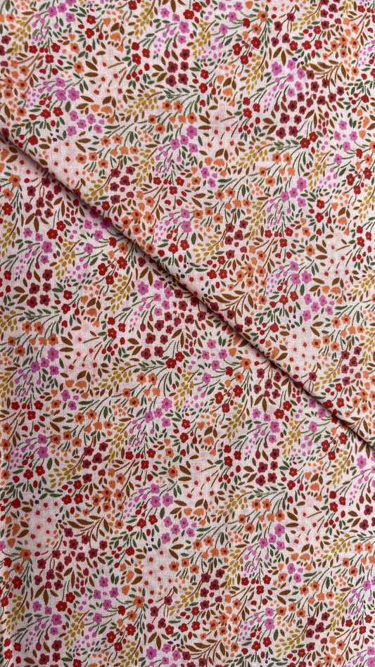 Multi Florals Voile PV135032 by La Ta Te (sold in 25cm increments)