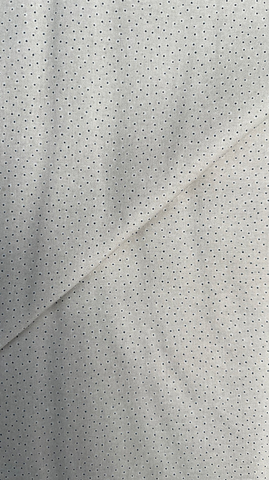 Black Dot on Grey Voile PV140035 by La Ta Te (sold in 25cm increments)