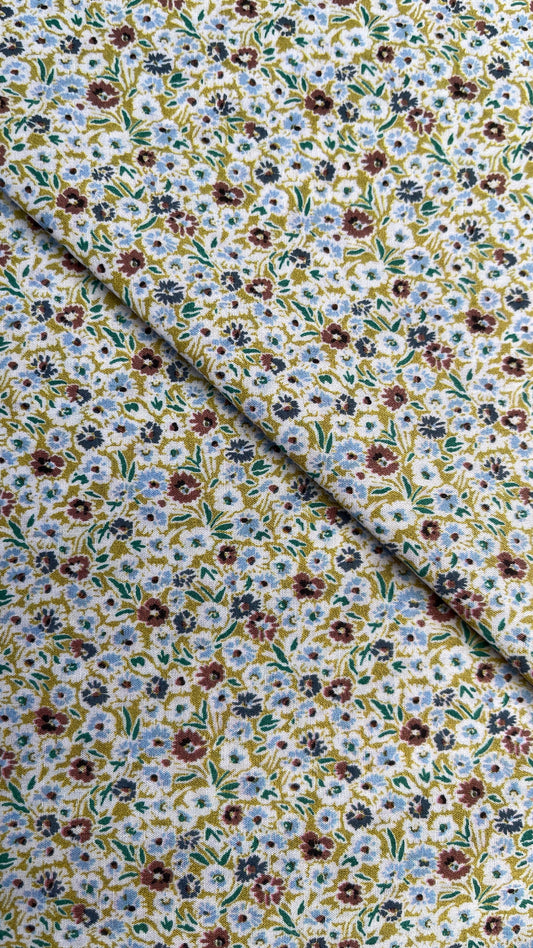 Multi Floral Voile PV141034 by La Ta Te (sold in 25cm increments)