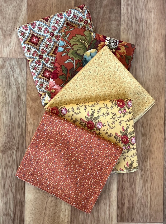 Farmers Daughter Yellow Orange Fat Quarter Bundle by Laundry Basket Quilts for Andover