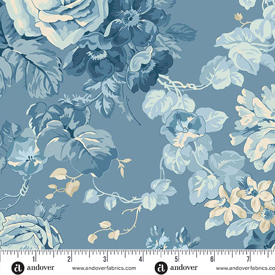 Special Delivery Rose Bouquet Twill A10467B1 by Laundry Basket Quilts for Andover Fabrics (sold in 25cm increments)